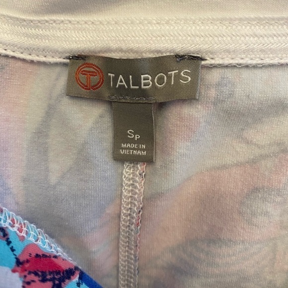 Talbots Full Zip Multicolor Paisley Track Jacket Size SP - Picture 6 of 6